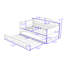 Lit de jour simple, lit de jour en bois avec couchette-636322450