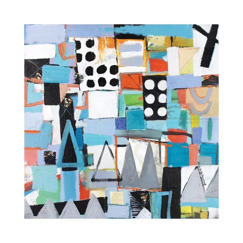 Mountain Range by Michelle Daisley Moffitt - Painting on Canvas, 45.72cm H x 45.72cm W x 3.81cm D, Wrapped Canvas