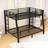 Metal Bunk Bed With Ladder And Guardrails-541667403-541667406
