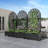 Arch Metal Planter Box with Trellis with Wheels-1472299982