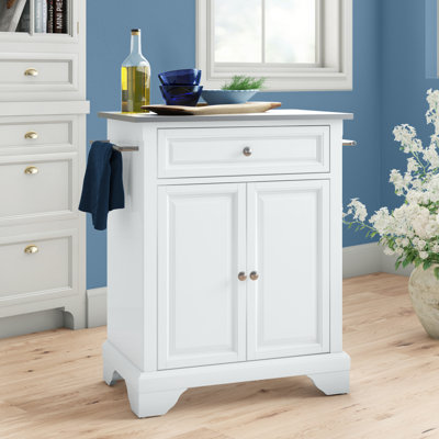 Chariot de cuisine avec plateau en acier inoxydable Hedon