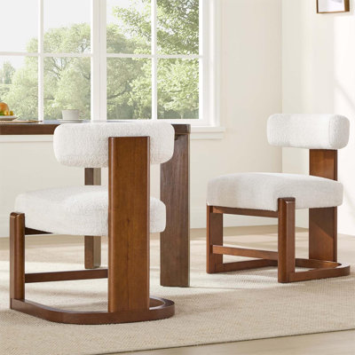 Upholstered Solid Wood Side Chair
