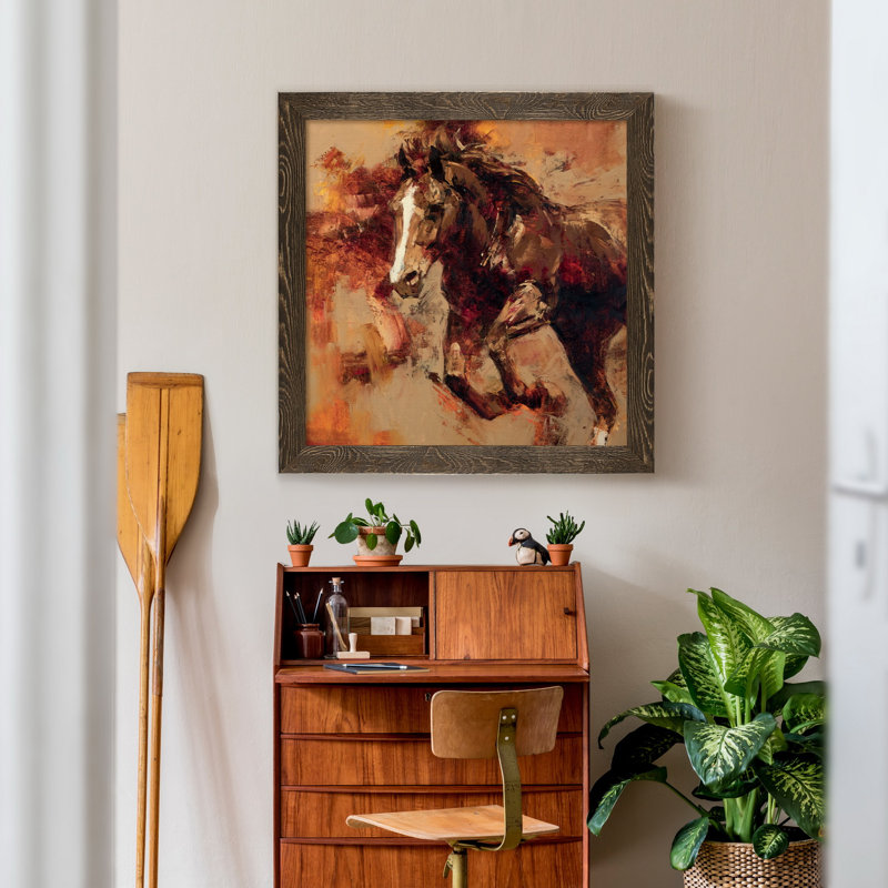 Circlet II - Reproduction d'art sur toile encadrée, H 27,5 po x l 27,5 po x P 1,5 po, Encadré de bois de noyer