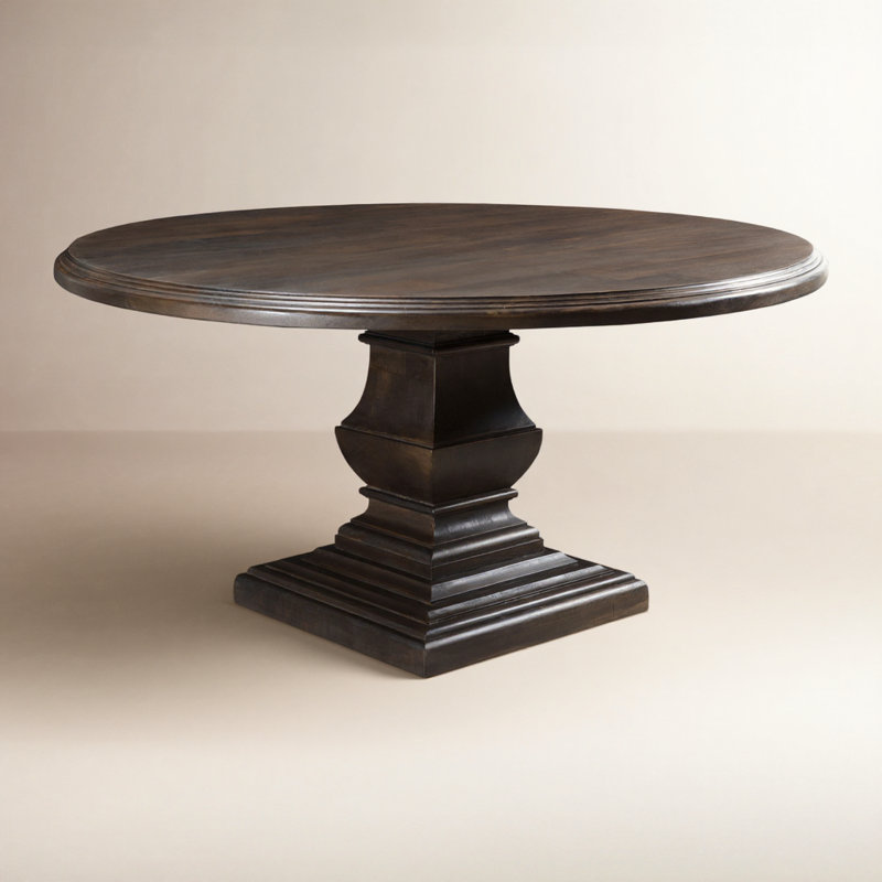 Nimes Round Solid Wood Dining Table, 60" L x 60" W