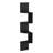 52" Black Wood Wall Mounted Corner Shelf