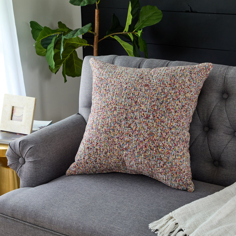  Coussin décoratif rayé intérieur / extérieur en polyester, Avery Fall, H 24 po x l 24 po
