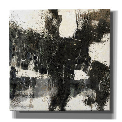 Art mural sur toile Wrought Studio ™ «Abstract Black and White» par Marta Wiley
