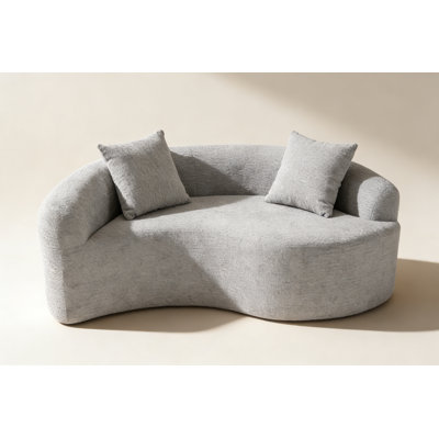 S-Curved Chenille Sectional Sofa