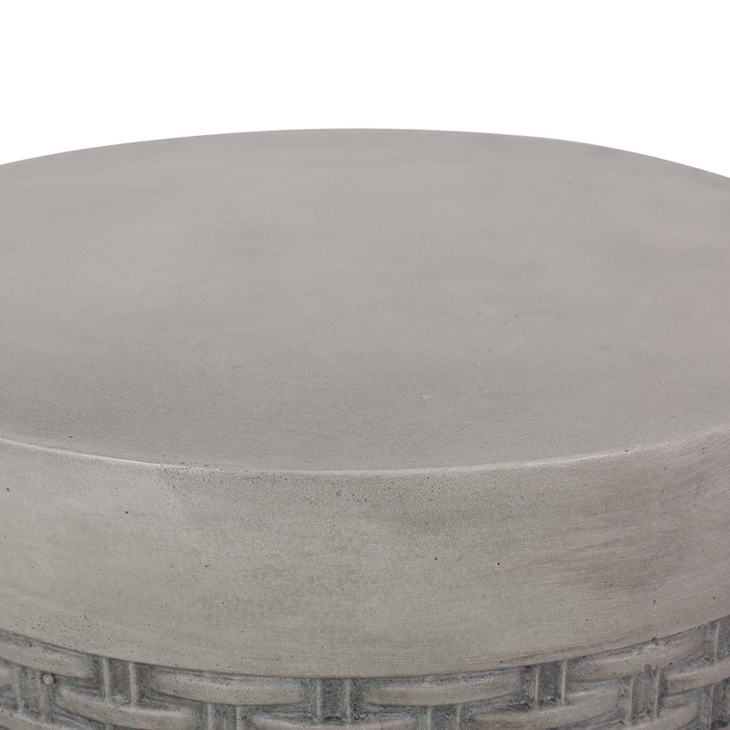 Table d'appoint d'extérieur ronde en béton