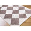 Tapis rectangulaire en polyester tissé à la machine à motif géométrique beige clair-1342657787