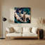Chats Peterbald, art mural gris en métal-1604978200