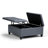 Harrison 36"W Upholstered Vegan Leather Transitional Square Lift-Top Ottoman with Hidden Storage-1296947198