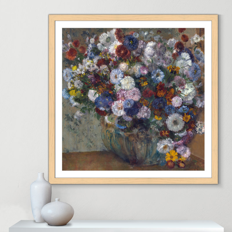 «A Vase of Flowers» par Edgar Degas, Naturel, H 42,5 po x l 42,5 po
