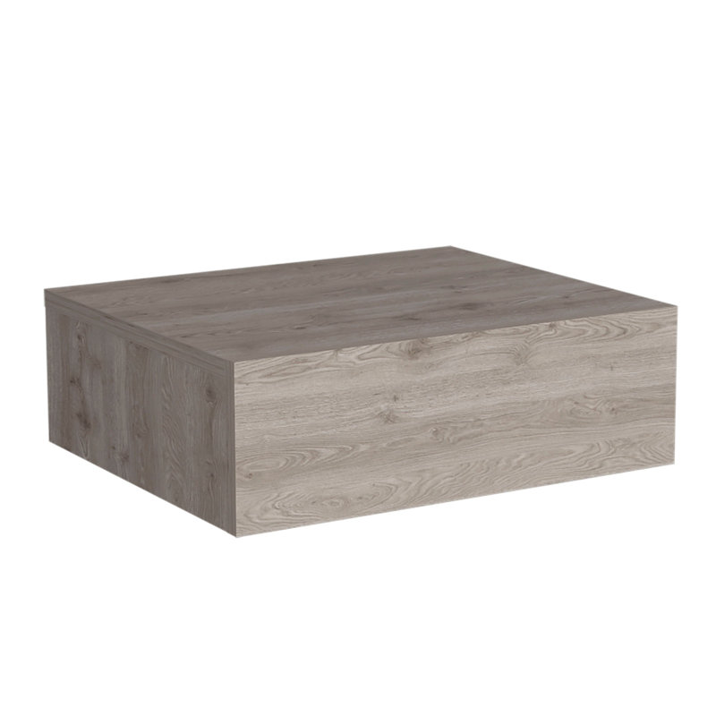 Table de chevet flottante murale gris clair avec tiroir pour chambre à coucher, Gris