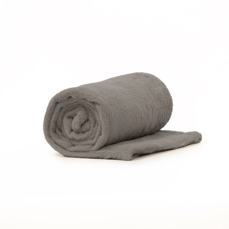 Jeté en fausse fourrure Embrace, Gris