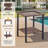 Outdoor Wicker Side Table, All Weather Rattan Small Patio Table Square End Table For Pool Balcony Deck Porch-514630499-514630496
