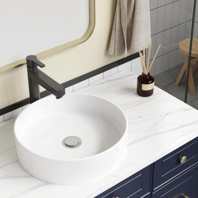Belfry Bathroom 45mm L x 45mm W Polished Chrome Ceramic Sink