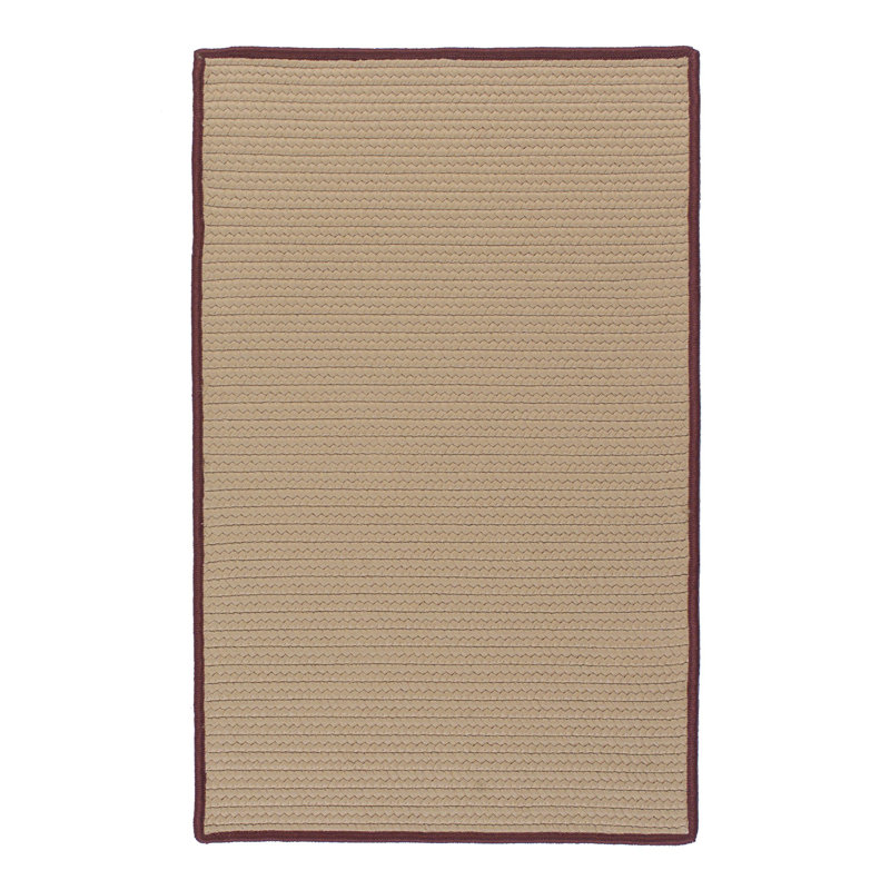 Tapis beige/brun tressé Naglee, Rectangle 12 pi x 15 pi