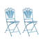 Bistro Set Kurz Metal Blue-124267004