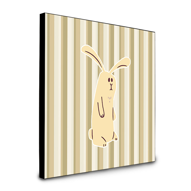 « lapin sur rayures », art encadré Avellini