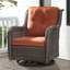 Ensemble de 2 chaises de patio pivotantes en osier avec coussins Anahit-92661370