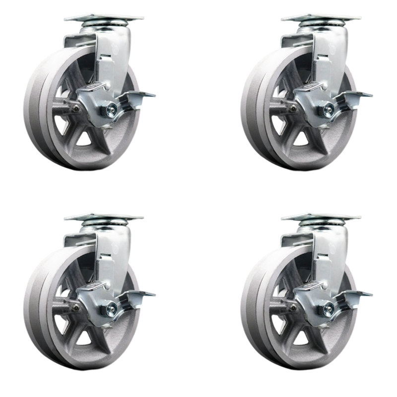 Roulettes pivotantes V-Groove