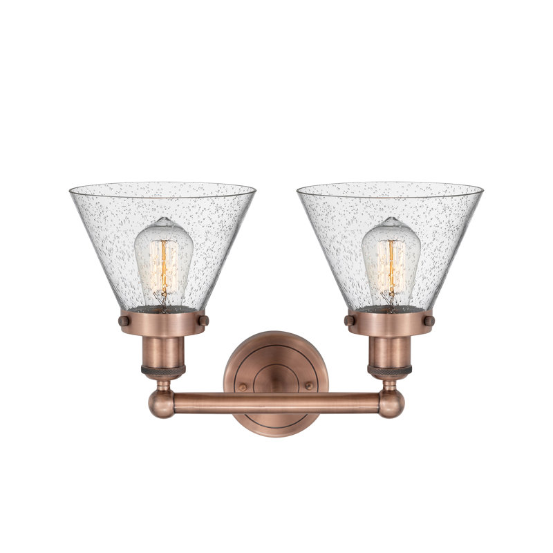 Éclairage pour meuble-lavabo à 2 lumières Artella, Bullé, Cuivre antique