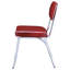 De 2 chaises rembourrées rouges - cadre, siège rembourré en mousse, structure de chaise contemporaine ornée de côté de salle à manger, rembourrage