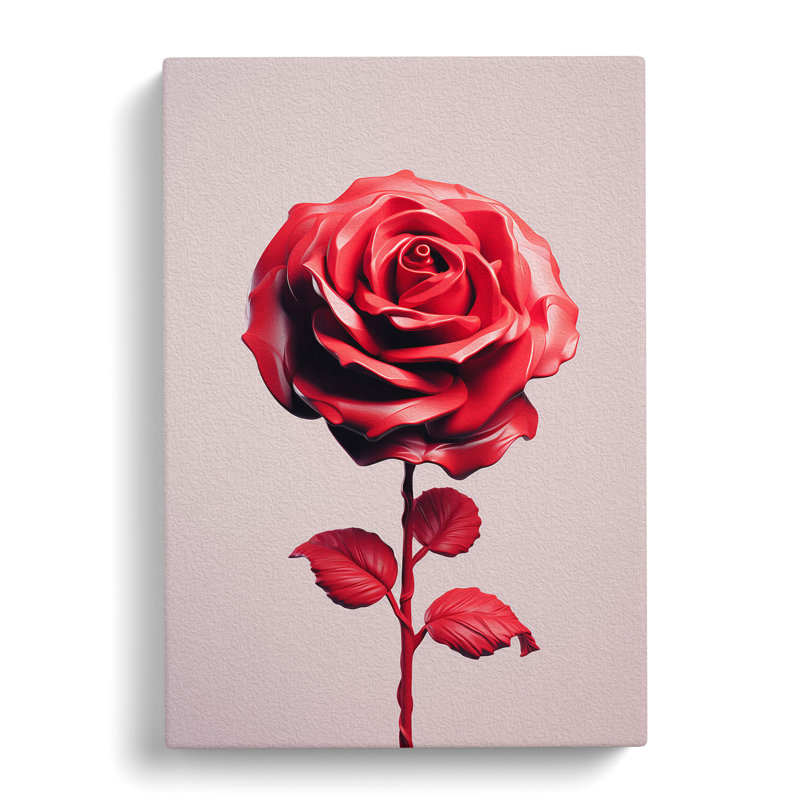 Rose Minimalism - Wrapped Canvas, 50cm H x 35cm W x 3cm D