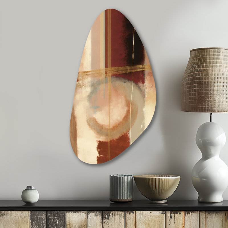 Chocolat, élémentaire VI, art mural asymétrique abstrait en métal, H 31 po x l 17 po