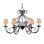Lustre classique à 6 lumières avec abat-jour French Elegance