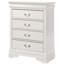 Commode de chambre blanche traditionnelle avec 4 tiroirs - les bases et les moulures courbées rehaussent la beauté anglaise en queue d'aronde pour la durabilité.