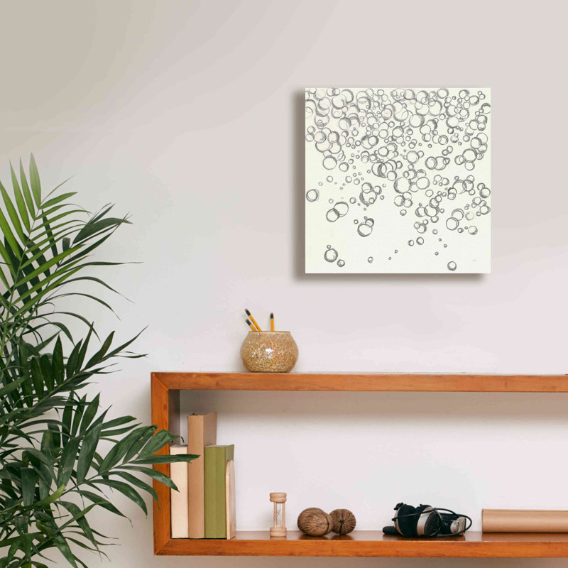 «Elayla Bubbles I» par Chris Paschke - impression sur toile tendue, L 12 po x H 12 po