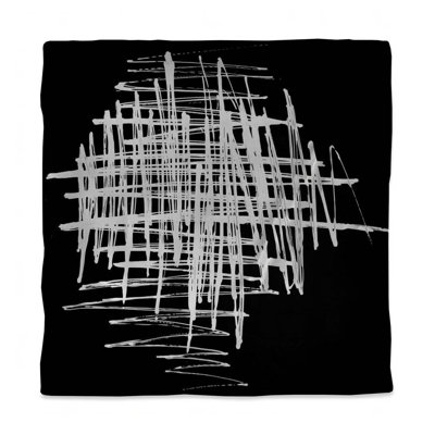 Contrast Abstract Black & White Queen Duvet Cover - Home Decor