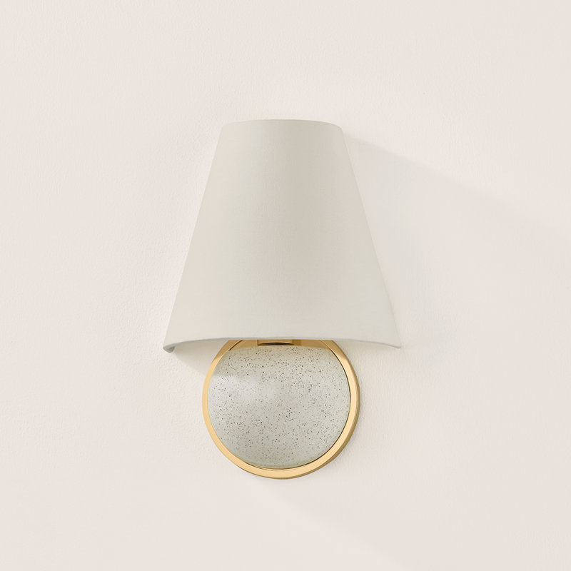 Marlena 7.75" 1-Light Ceramic Empire Wall Sconce