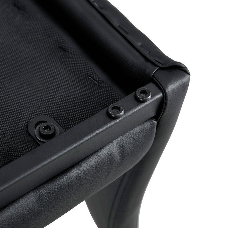 Ensemble de 2 chaises noires en polyuréthane