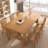 Nordic modern minimalist rectangular solid wood dining table-820435331