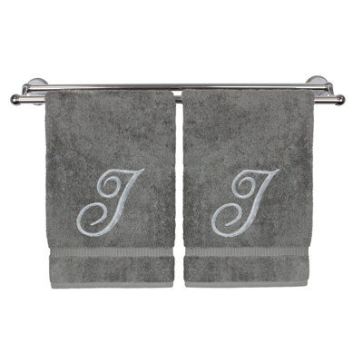 Ensemble de serviettes 2 pièces 100% coton Monogrammed