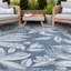Tapis d'intérieur / extérieur bleu / crème à motif floral Baeten-1258100737