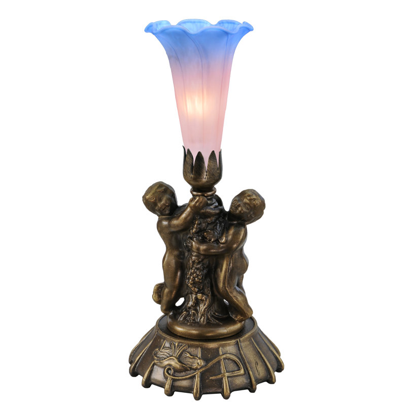 Twin Cherub Torchiere Lamp, Pink/Blue