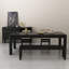 Table de salle à manger rectangulaire noire pour salle à manger / cuisine-635437782