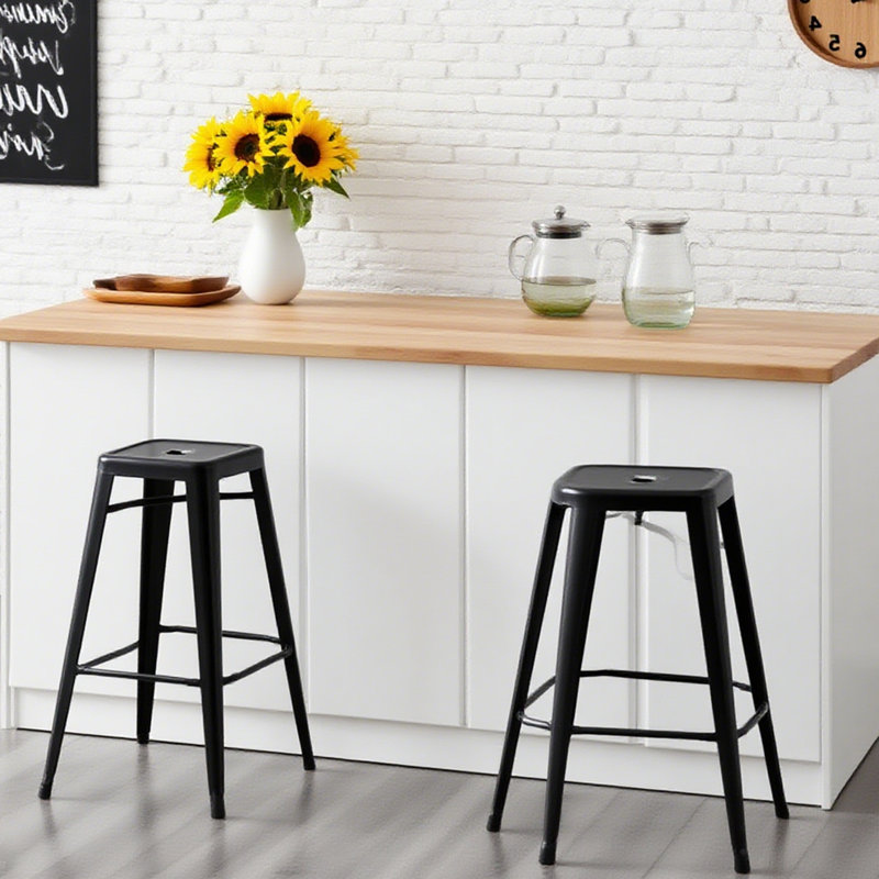 Ensemble de tabourets de bar modernes avec structure en métal (ensemble de 4)