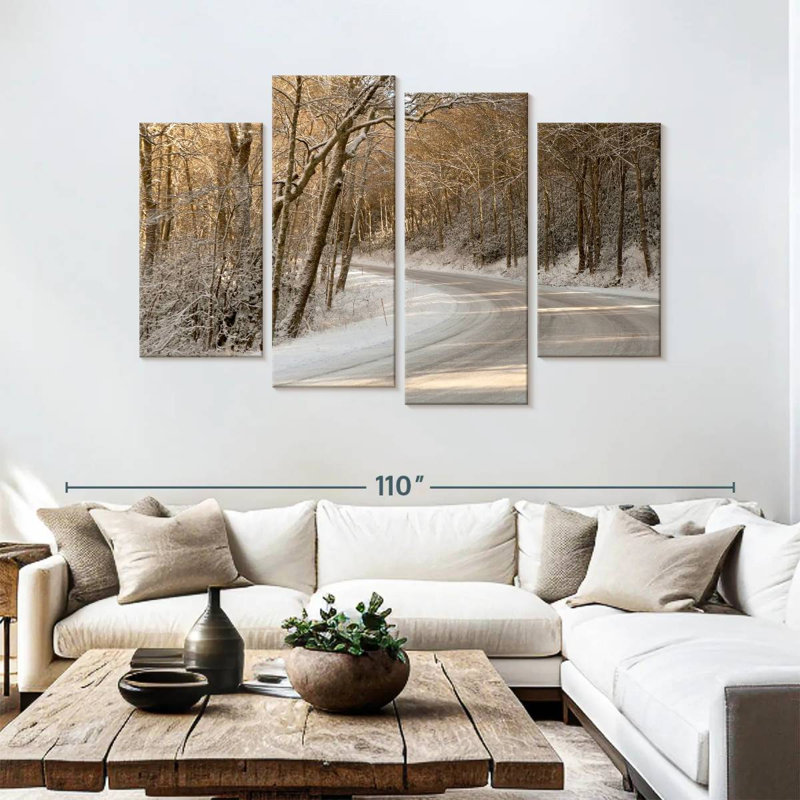 Alvord Smoky Mountains Winter, H 54 po x l 84 po