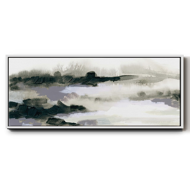 Abstract  March IV- Framed Canvas, 20" H x 50" W