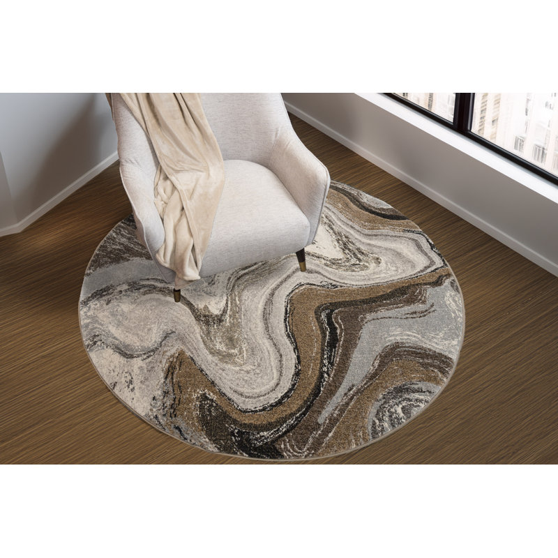Thurner RD 63436-9283 CREAM/MOCHA, Round 7'10"