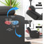 Ensemble de salon inclinable 3 pièces en cuir respirant avec haut-parleur Bluetooth Davarious-107292428