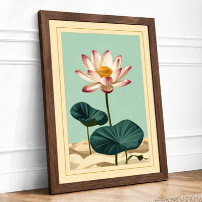Water Lily Study Botanical - Framed Print