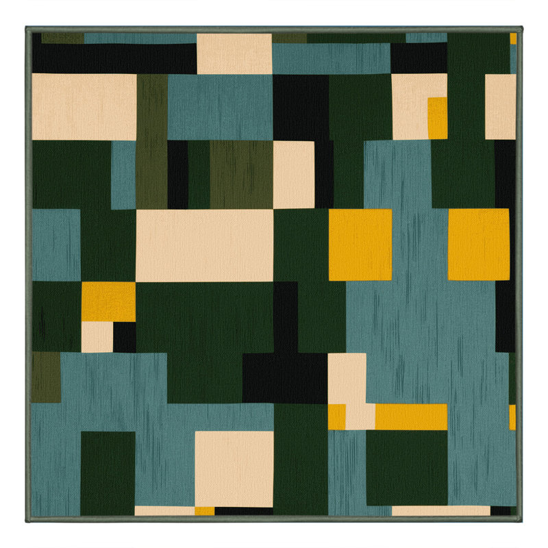 Colorful Coordinates Rug, Square 4'