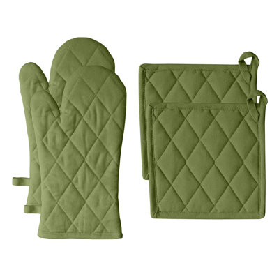 Ensemble de maniques 4 pièces Red Barrel Studio Bay Point Waffle