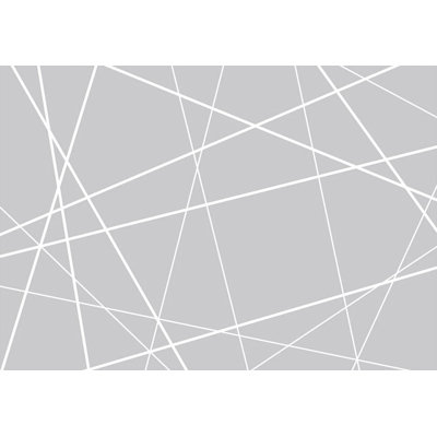 Peel & Stick Wall Mural - White Lines Cobweb